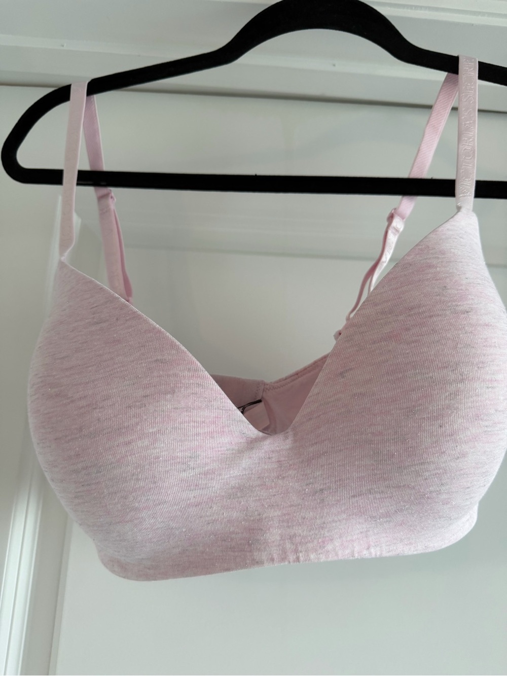 Victoria's Secret Light Heathered Pink Wireless Bralette